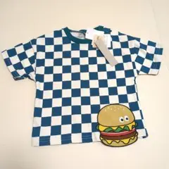 チェック柄ハンバーガーTシャツ 90