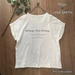 Plage JANE SMITH コラボロゴTシャツ　フレンチスリーブ