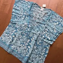 タイ製 プリントシャツ カットソー 花柄 アジアン　ボタニカル