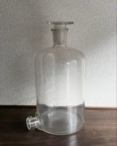 【35cm】古いガラス瓶 薬瓶 蓋付き ヴィンテージ 昭和レトロ