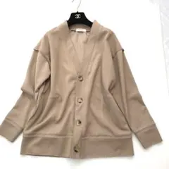 MACPHEE ゆったりブークレジャージーVネックカーディガン 定価18700円