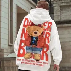 【新品・未使用】Bigbear メンズ パーカー くま バックプリント