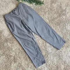 GU ジーユー グレー メンズスラックス ウエストひも入り