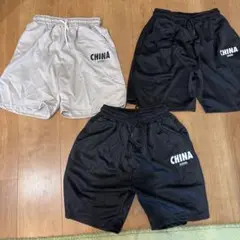 CHINAロゴ入りハーフパンツ 3点セット L２点とLＬ１点