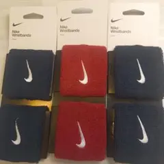 Nikeリストバンド ネイビー　レッド　計6個セット