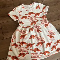 mini rodini カメプリント ワンピース 4-5Y