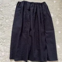 ペチコート黒　綿100ハンドメイド現品限り