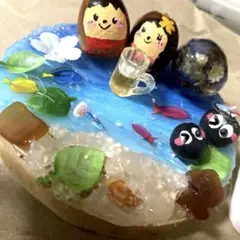 どんぐりアート　海　夏休み