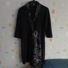黒 長袖トップス xxL　ガウン