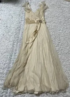 Tadashi Shoji タダシショージ シルク リボン ストーン ワンピース