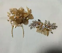 （セール中）ウエディング　ヘッドドレス2点セット