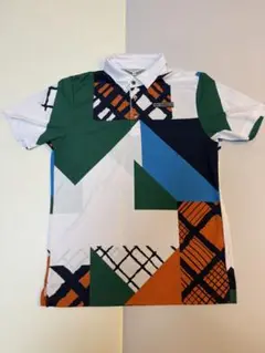 LANVIN SPORT 幾何学模様ポロシャツ 40サイズ