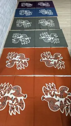 【未使用】染布　生地　4色　6枚セット