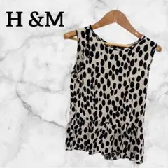 【H&M 】ノースリーブドット柄トップス　夏　派手　個性的　おしゃれ