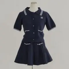 OLIVE des OLIVE オリーブデオリーブ ニットポロ×ミニスカート