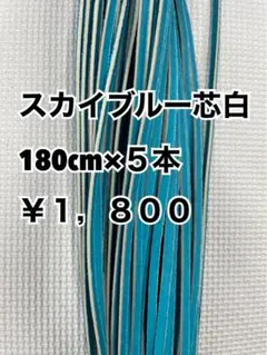 グラブレース　スカイブルー芯白　180cm×５本