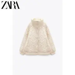 ZARA 新品 フラワー キルティングジャケッ M
