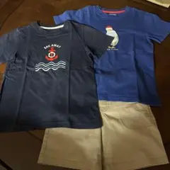 Janie and Jack☆Tシャツ2枚&ショートパンツ(110cm)