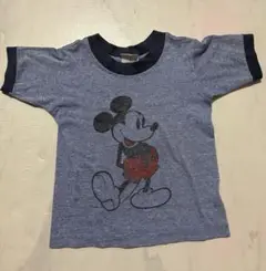 USA古着 キッズ ミッキーリンガーTシャツ