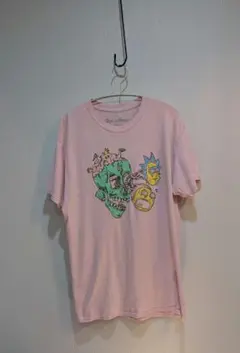 Rick and Morty ピンク Tシャツ　Lサイズ