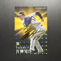 プロ野球チップス 青柳晃洋 サイン入りスターカード