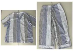 NOWHAW ノウハウ　ZEN パジャマ　BLUE MULTI STRIPE