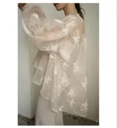 Acka sheer over flare blouse シアーフレアーブラウス
