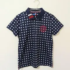 美品　クランク　ゴルフウェア　半袖　Ｓ　ネイビー