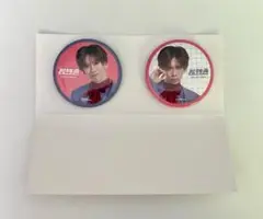 EBiDANくじ　D賞　ビジュアル缶バッジ2個セット　超特急　リョウガ