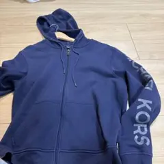 MICHAEL KORS ネイビー フルジップフーディ L