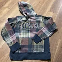 ⭐️レア　Supreme フーディー付　チェック柄 ジャケット 2025年最新】SUPREME 柄・デザイン：チェック メンズ パーカーの