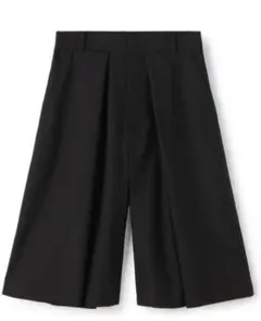 EDITION ウォッシャブルトロタックハーフパンツ　ブラック　36