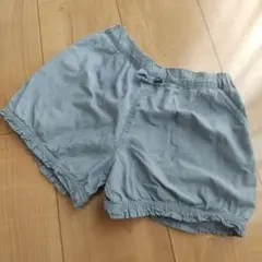 女の子 110 西松屋 水色 デニム風 ハーフパンツ