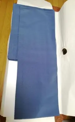 正絹 縮緬 無地 着物 青系