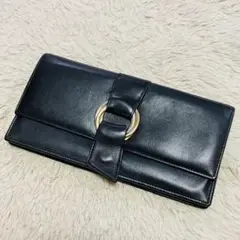 【廃盤】Cartier 長財布 トリニティ レザー ブラック