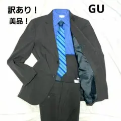 GU セットアップ　スーツ　ブラウン　チェック柄　訳あり！