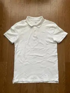 GAP ギャップ ポロシャツ ホワイト S 鹿の子 白蝶貝ボタン