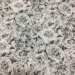 綿プリント グレー系