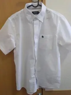 POLO ホワイト ボタンダウンシャツ