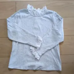 H&M フリル付き長袖カットソー 122/128