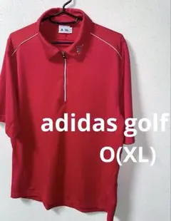 [美品] adidas golf ジッパー付きポロシャツ/ O(XL)