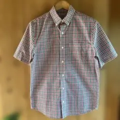 Ｌ.L. bean エルエルビーン メンズ　S チェック半袖シャツ　胸ポケット