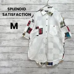 【SPLENDID SATISFACTION】半袖シャツ（M）チェック　オシャレ