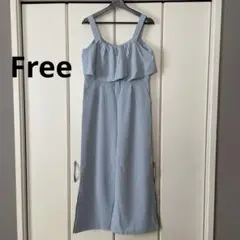 裾ワイドサロペット