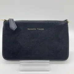 Samantha Thavasa ブラック レザー ポーチ サマンサタバサ