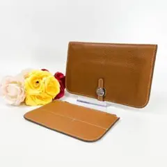 ✨美品✨ エルメス HERMES 長財布 ドゴン デュオ ブラウン 札入れ 茶色