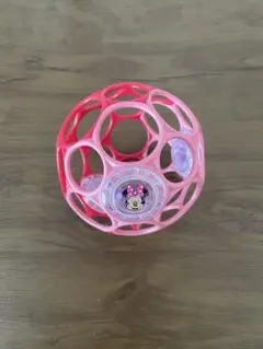 ディズニー・オーボールラトル Oball 知恵玩具　ピンク/赤