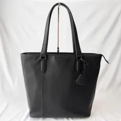 極美品 タケオキクチ モノトーン トートバッグ ビジネス 合成皮革 ブラック