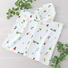 accototo(アッコトト) 前あきポンチョ ホワイト ベビー90cm　新品