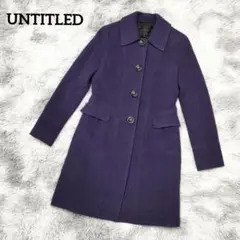 MC024/ UNTITLED ツイード ステンカラーコート アンゴラ混 2